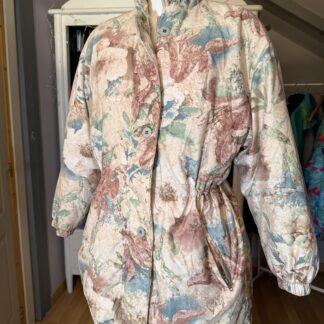 Chaqueta acolchada vintage floral pastel YORK