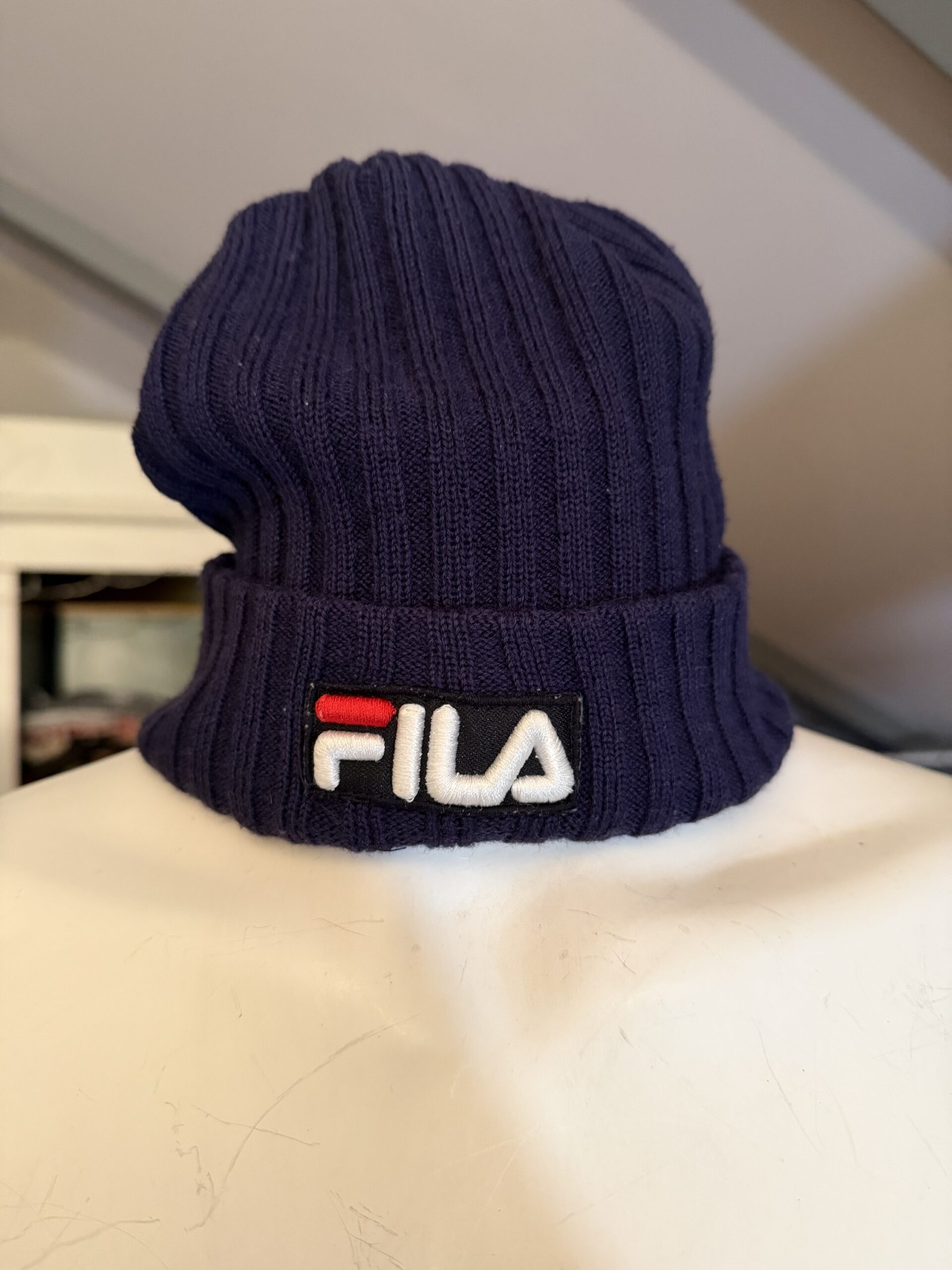 Gorro vintage FILA azul marino