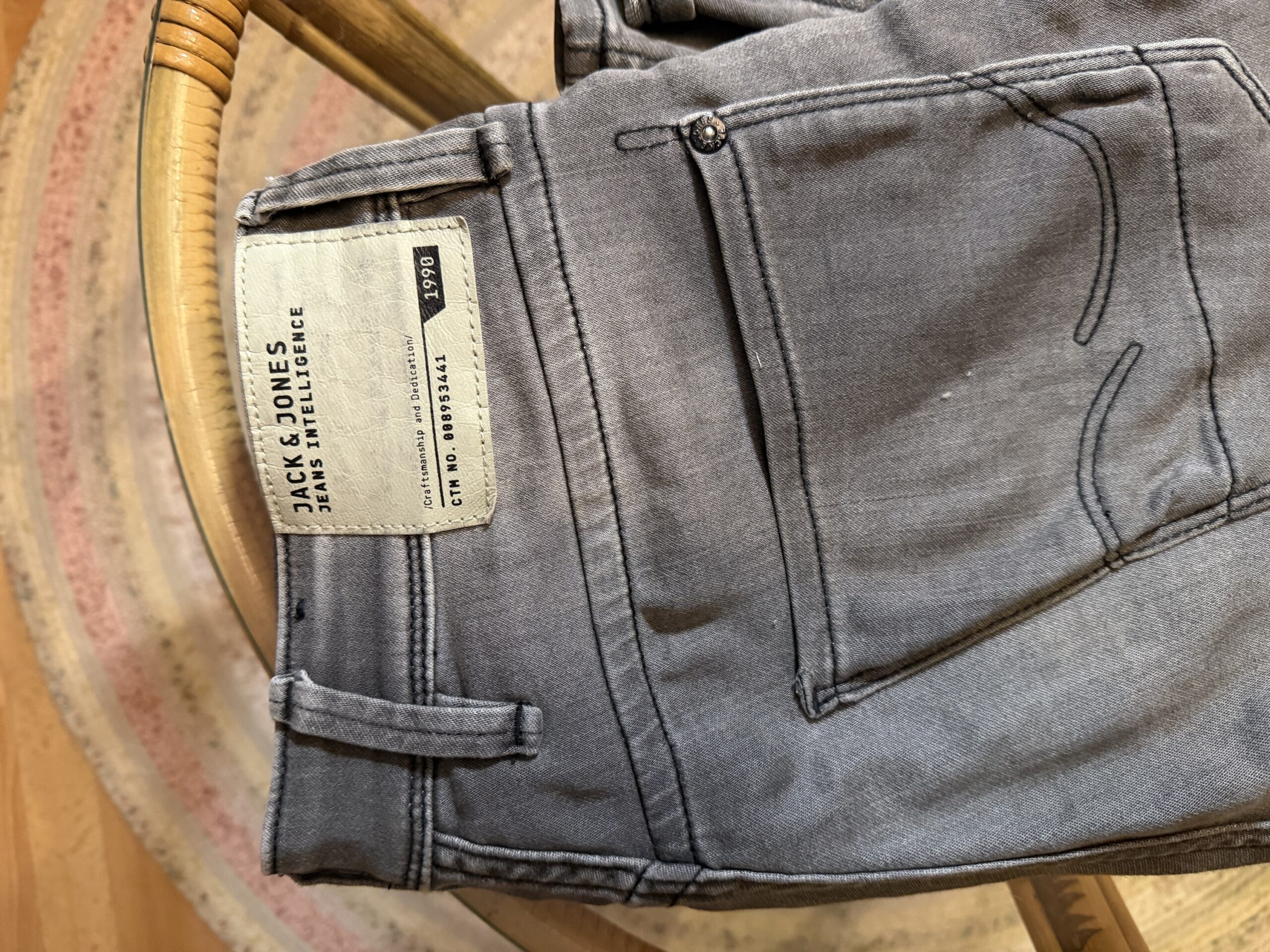 Vaqueros grises vintage Jack & Jones Slim Fit - Imagen 2