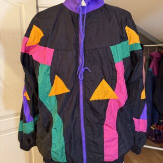 Chaqueta cortavientos vintage 90s multicolor – Casual Isle