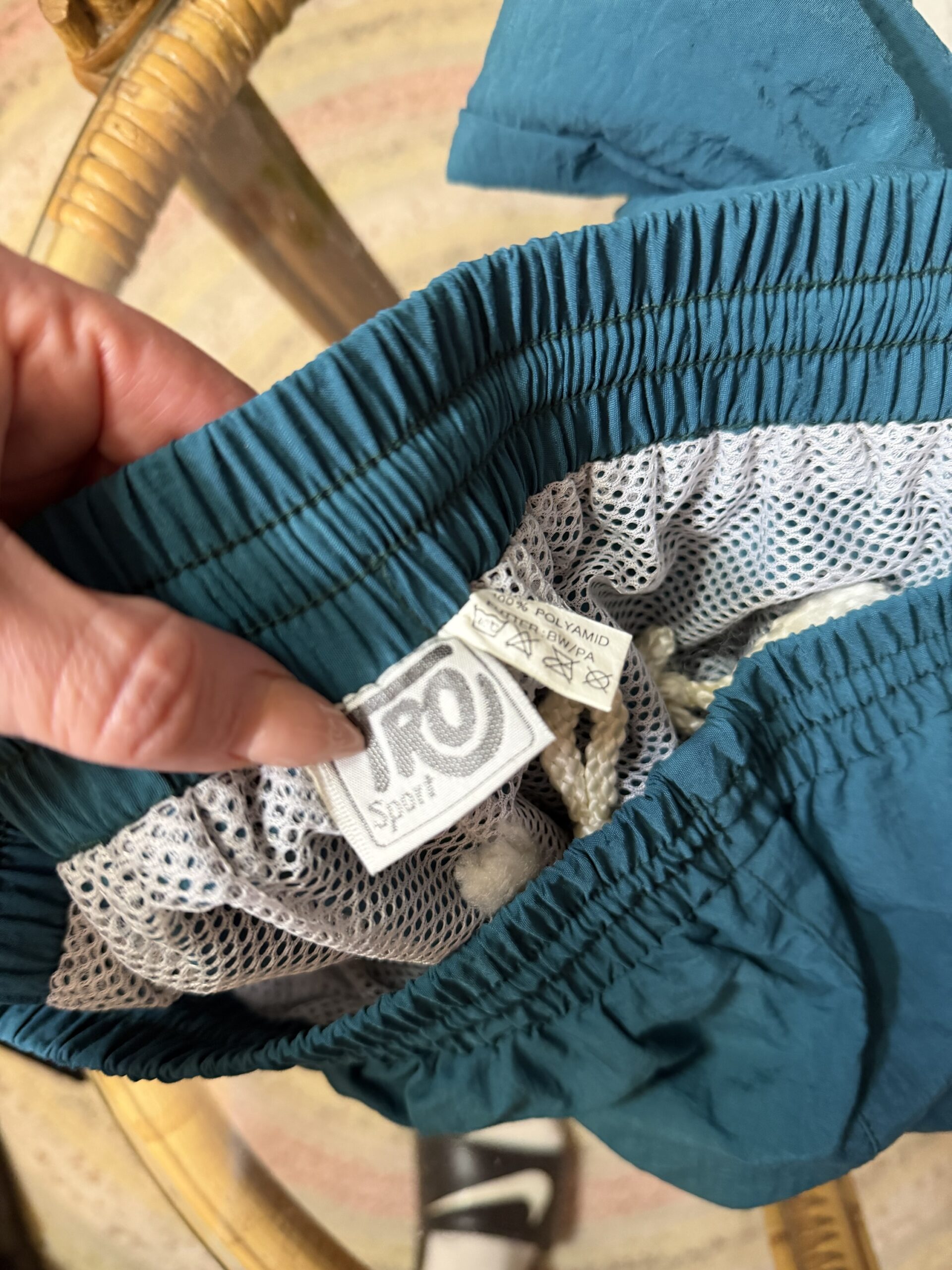 Pantalón deportivo vintage 90s · Verde petróleo - Imagen 2