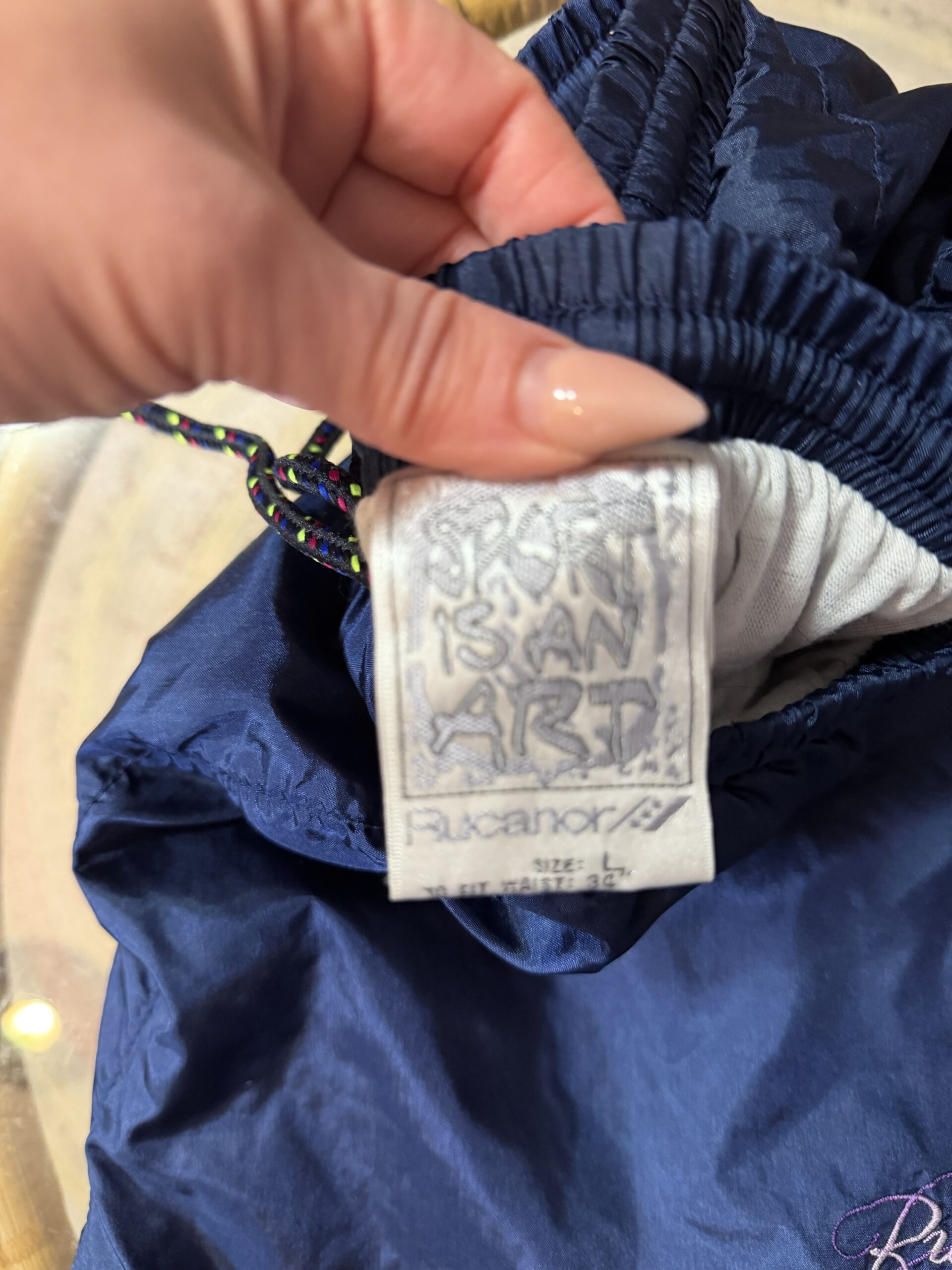 Pantalón chándal vintage Rucanor azul marino - Imagen 2