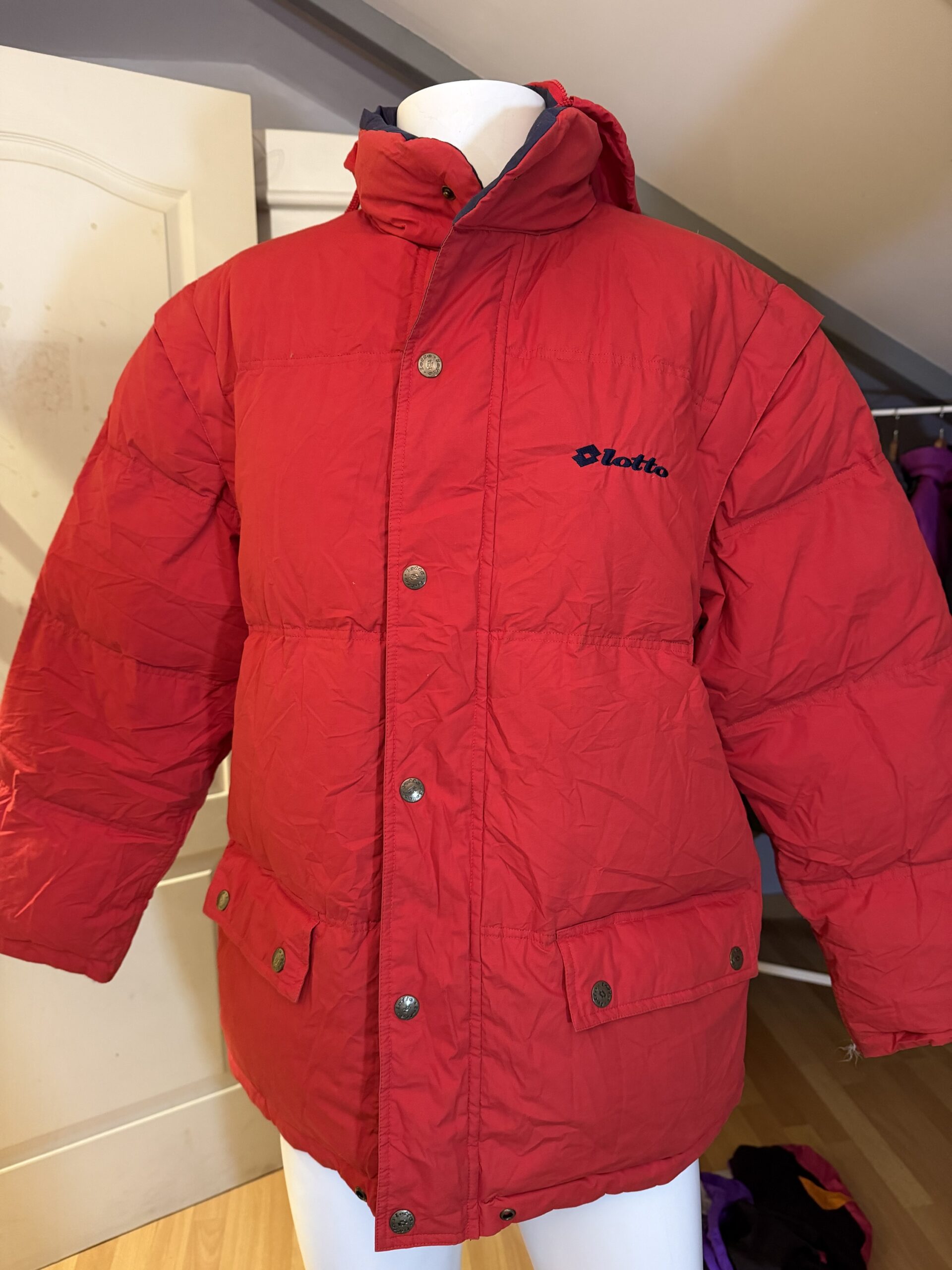 Plumas Lotto reversible 3 en 1 · Abrigo / Chaleco · Vintage