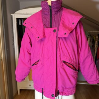 Chaqueta vintage 90s fucsia acolchada oversize