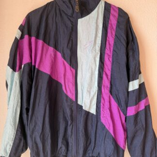 Chaqueta Vintage 90s KILTEC Negro Fucsia Oversize L
