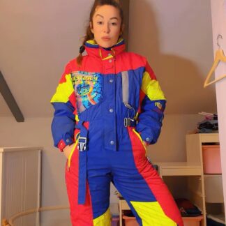 Mono de esquí vintage 90s color block MASTER TECH – Unisex – Talla M