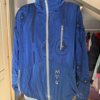 Chaqueta Ski Vintage MDG Azul Estampado 90s Talla L