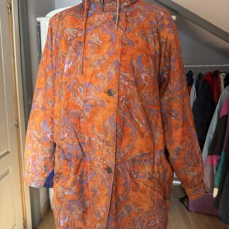Chaqueta Vintage Estampado Abstracto Naranja 80s Talla M/L