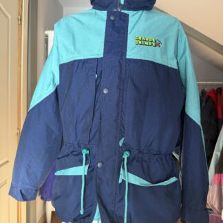 Chaqueta Ski Vintage Grande Grimpe Azul y Turquesa con Forro Polar 90s