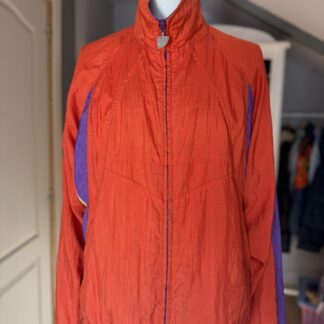 Chaqueta Vintage Windbreaker 90s Roja y Morada “The Warm Up”