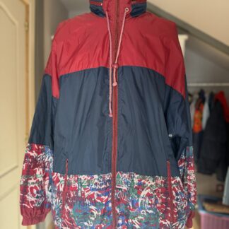 Chubasquero Vintage Windbreaker 90s Estampado Grafiti Talla L